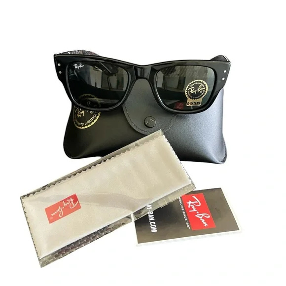 Ray-Ban Sunglasses RB 840 S 140031 Mega Wayfarer Black Green NWT - Picture 1 of 7